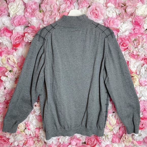 Tasso Elba Refined Grid Quarter Zip Pull Over Sz L - Picture 5 of 6